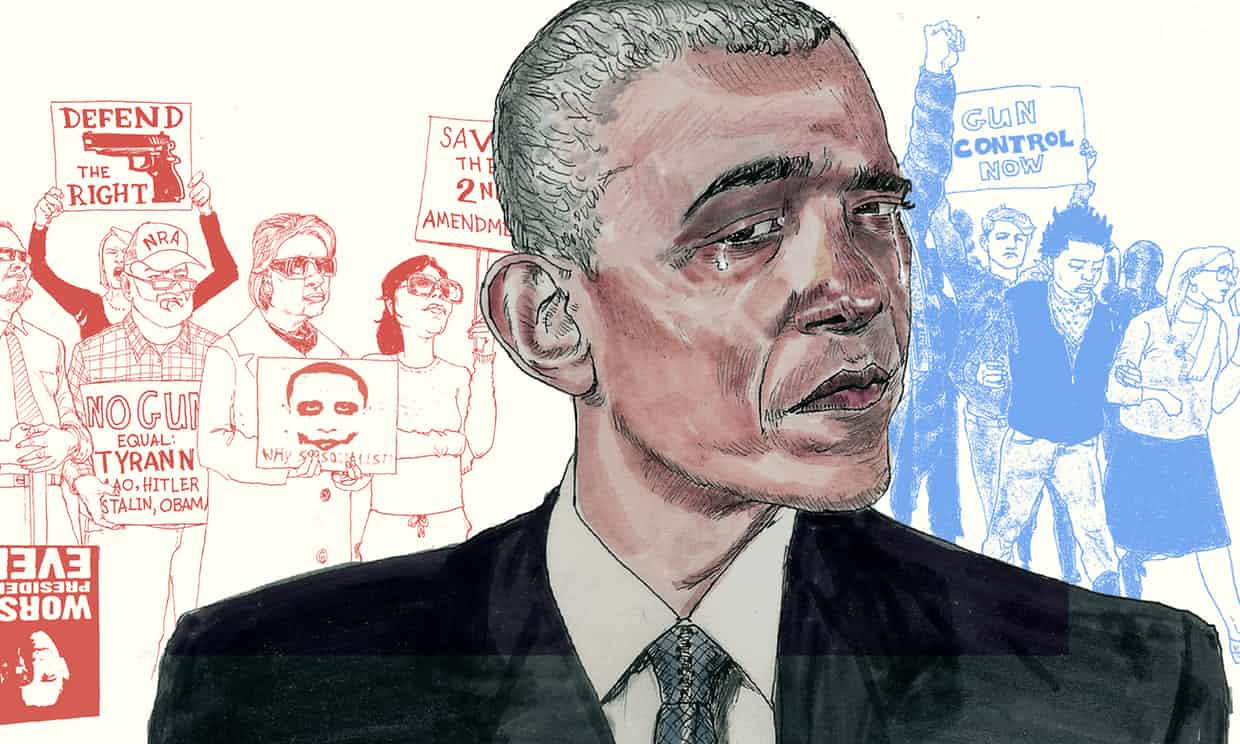 ‘The events behind the president’s tears form part of a pattern: another occasion on which he has had to go to extraordinary lengths to get quite ordinary things done.’
Illustration: Vin Ganapathy
