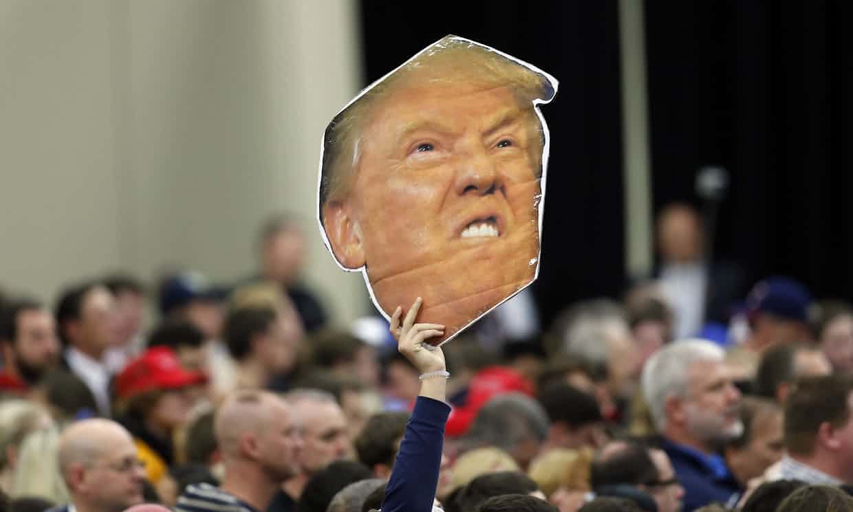 

The assumption was that Trump would eventually implode under the weight of his own outsized personality and overt prejudice.
Photograph: Rex/Shutterstock
