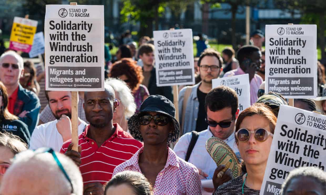‘ These hearings, reversals in decisions and potential compensation are the product of public pressure.’ A Windrush generation solidarity rally in April. Photograph: Wiktor Szymanowicz/Barcroft Images